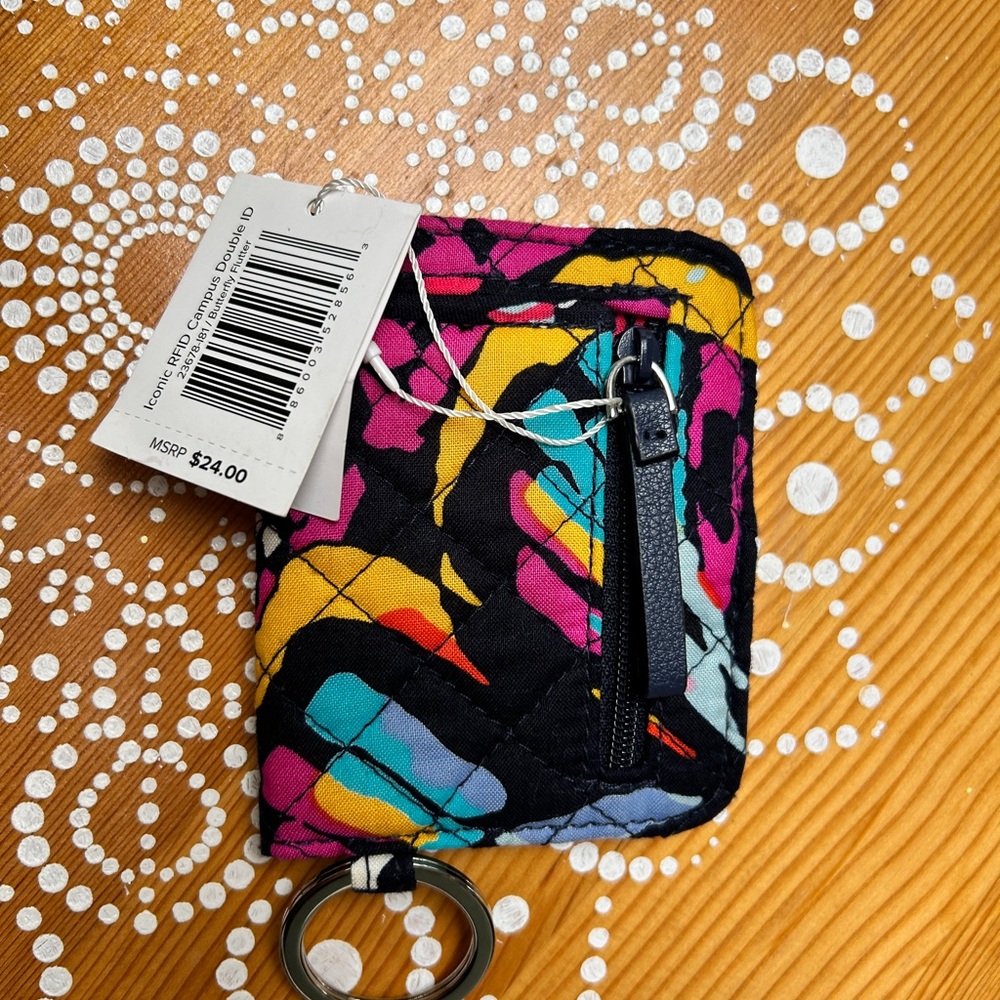 Vera Bradley Credit Card Holder with Keychain